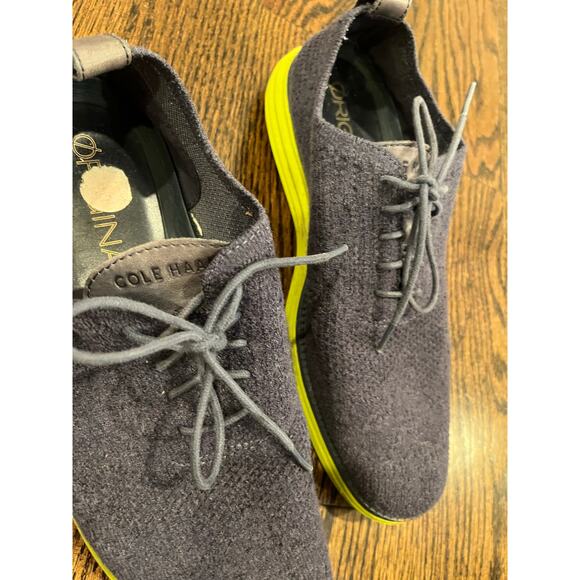 Cole Haan Original Grand Wool Wingtip Oxford Blue Men's Size 9.5 - Picture 3 of 7